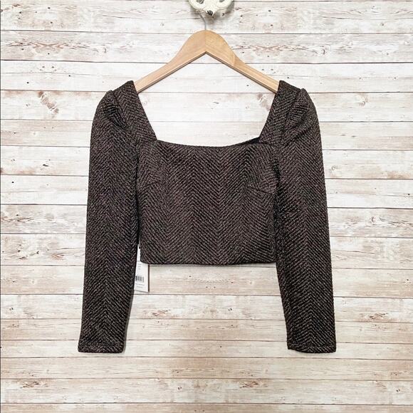 NWT Ali & Jay Dance Floor Two Piece Skirt Set Size Gold Metallic Vegas Size XS - Picture 2 of 13